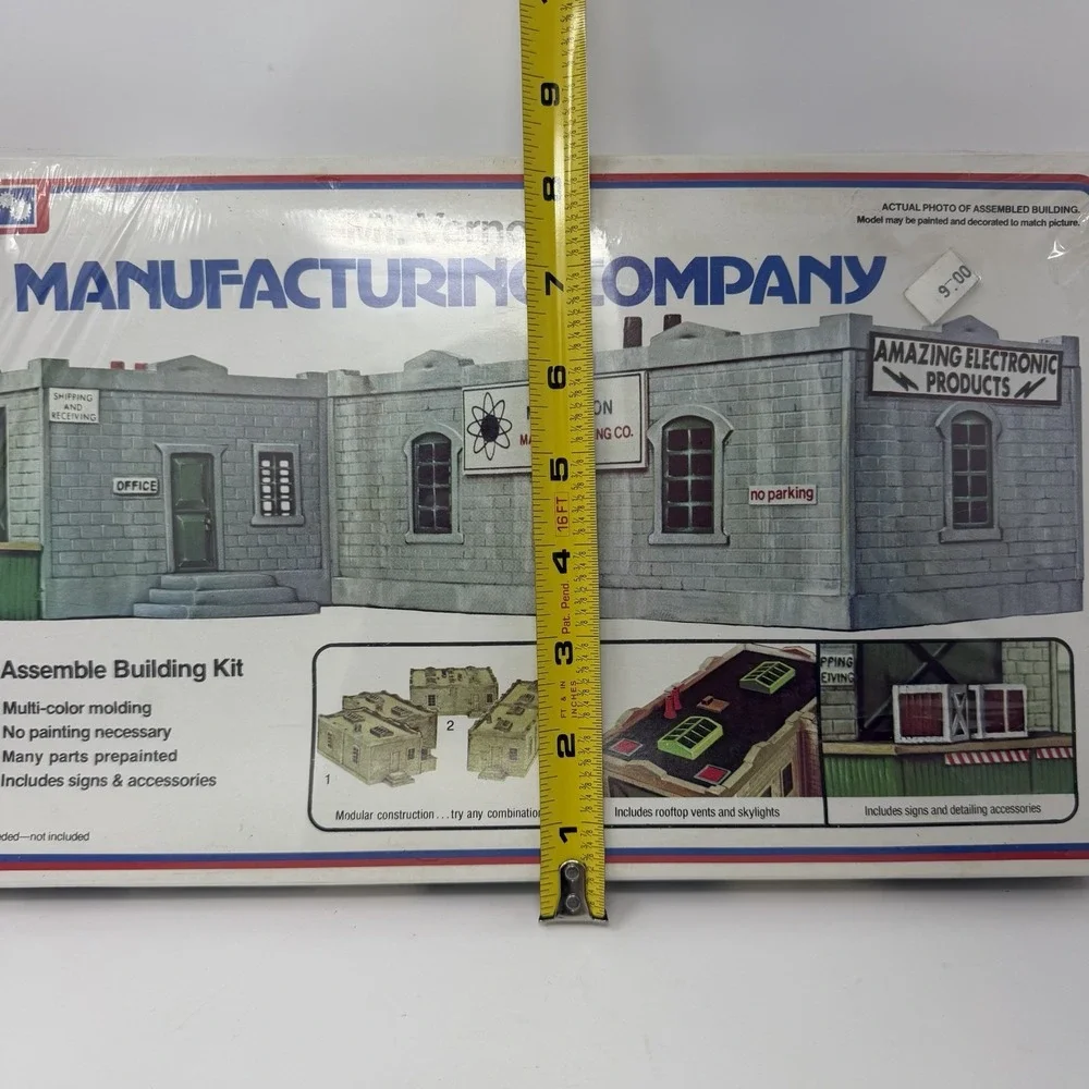 Life Like Mt. Vernon Manufacturing Company HO Scale Building Kit # 1337 Sealed
